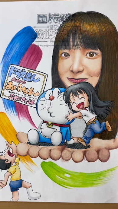 ドラえもん＆あいみょんの塗り絵をプロが塗る