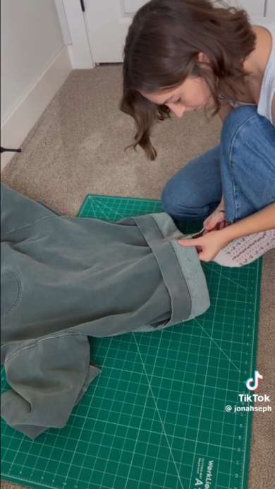 だぶだぶ服をリメイク