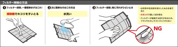 フィルターのお手入れ