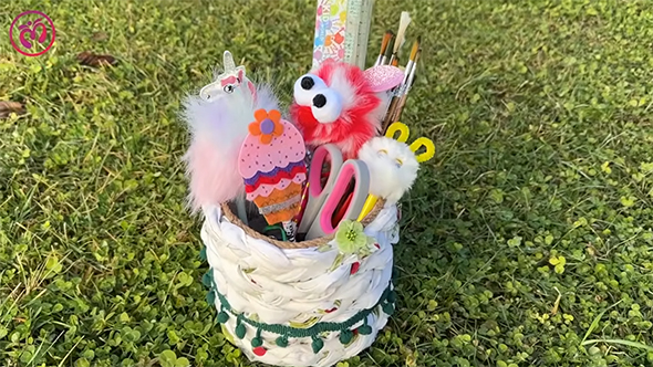 DIYの小物入れの完成