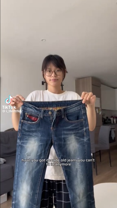 ジーンズをリメイク