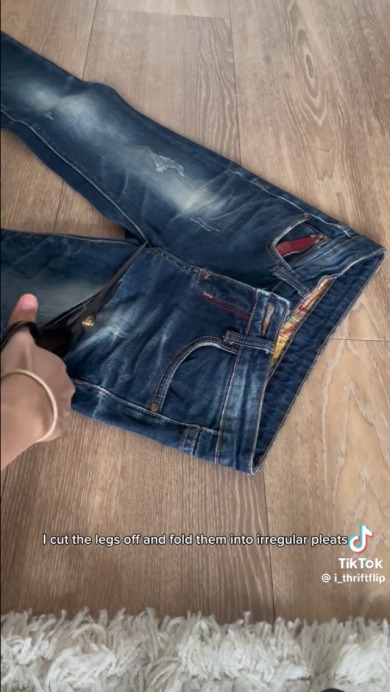 ジーンズをリメイク