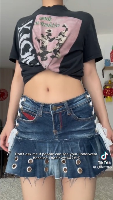 ジーンズをリメイク