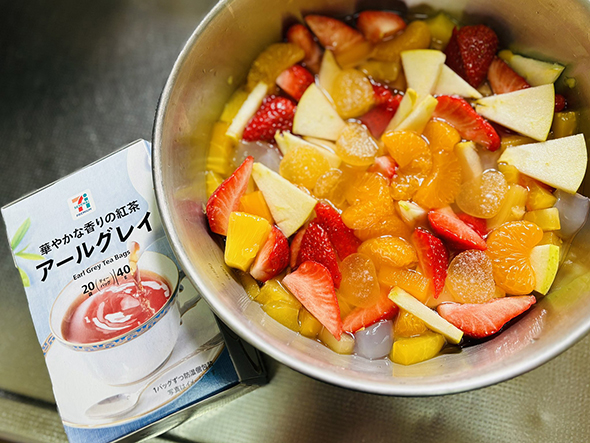 意外なものを使った簡単フルーツポンチ