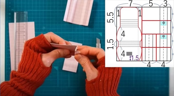 折り紙で作るミニ蛇腹バッグ