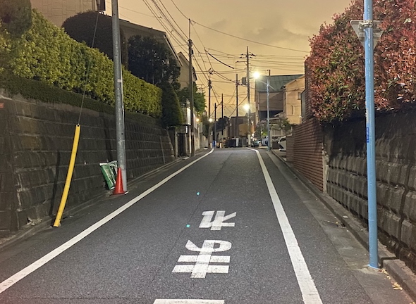 視界の中心近く