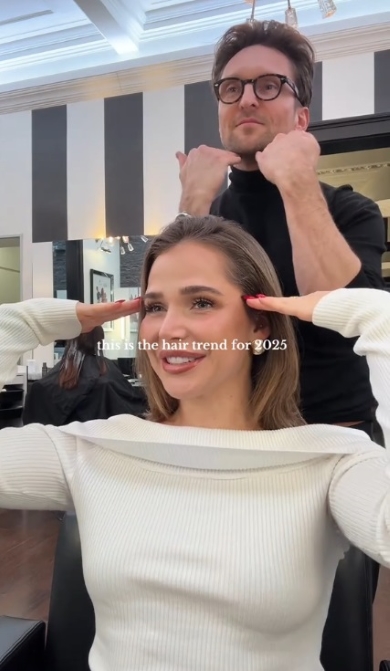 カット前の女性の様子