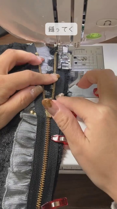 サイズアウトしたスカートリメイク