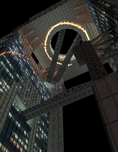 マインクラフトで作った梅田スカイビル