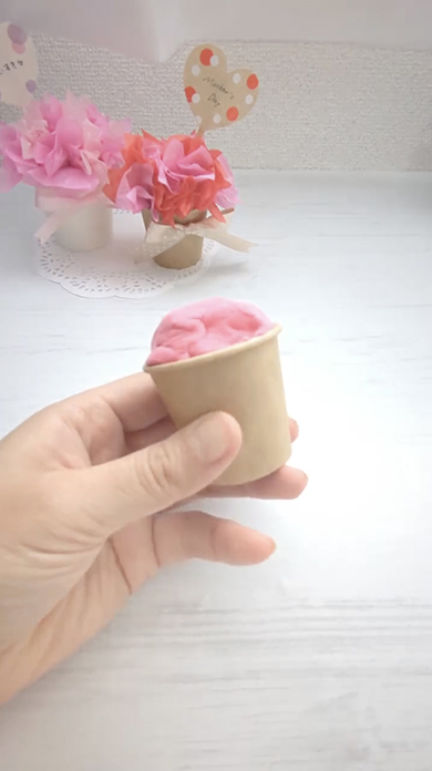 母の日に作りたいお花紙カーネーション