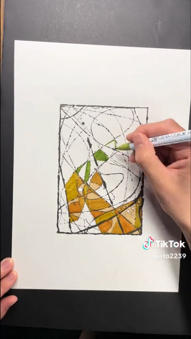 ビー玉 転がす 絵 制作 アート メイキング