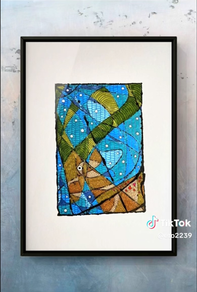 ビー玉 転がす 絵 制作 アート メイキング