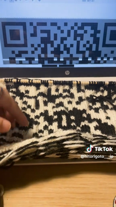 QRコード 毛糸 編み物 読み取る 手作り