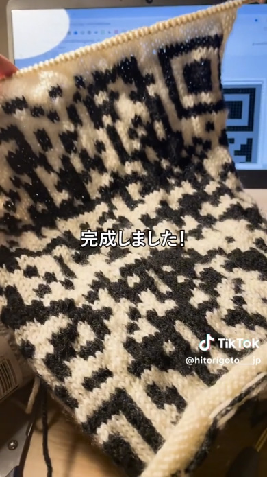 QRコード 毛糸 編み物 読み取る 手作り