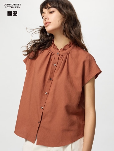 ユニクロのフリルブラウス