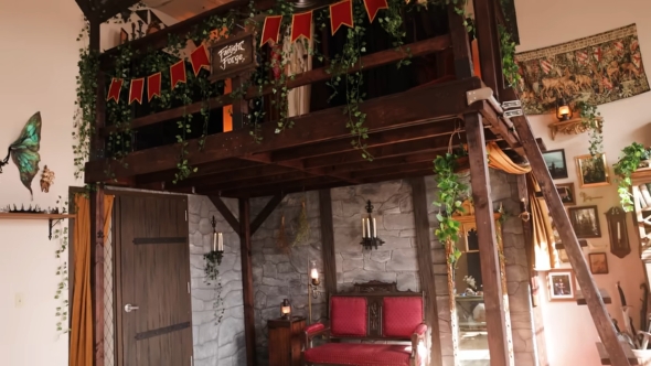 手作りの看板も完成