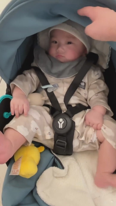 ベビーカーに乗る赤ちゃん