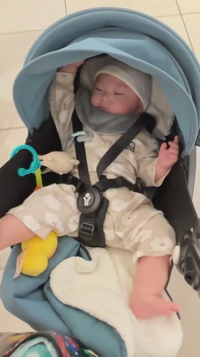 ベビーカーに乗る赤ちゃん