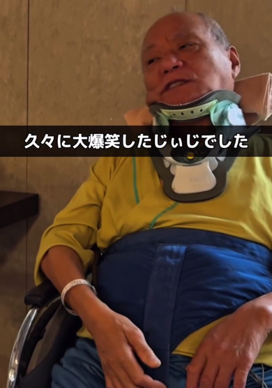 むに男くんとママさんのおかげで、たくさん笑ったじいじ