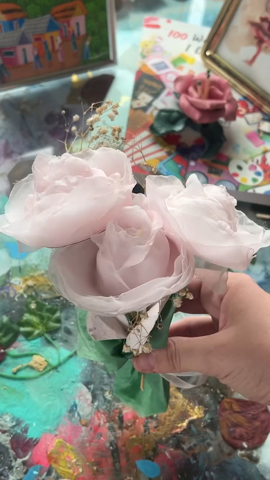 バラの造花作り