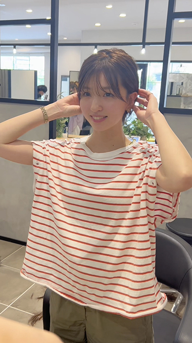 人生初のショートカットに挑戦した女性