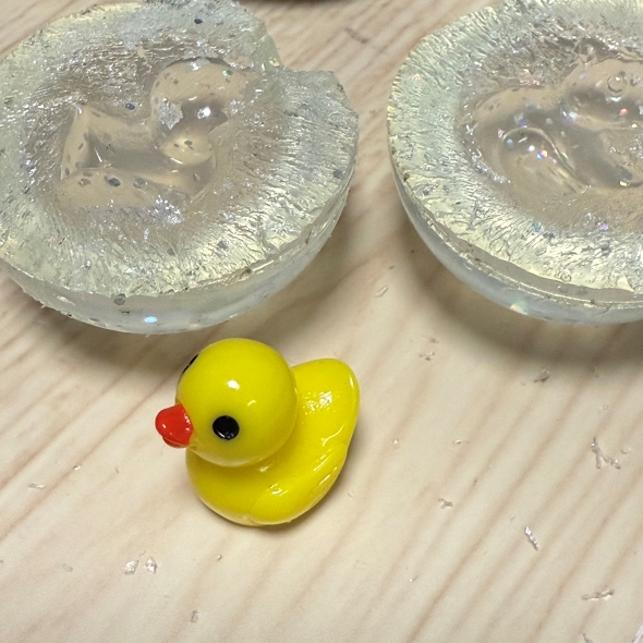 スーパーボールから取り出されたひよこ