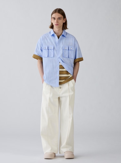 GUのワイドジーンズの白