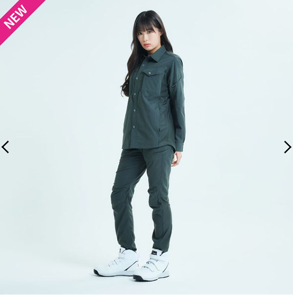 ワークマン「ゼロステージスラックス」・女性着用例