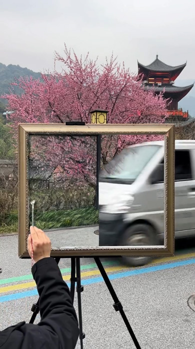 中国 アーティスト 風景画 半分 現実 絵画 アート