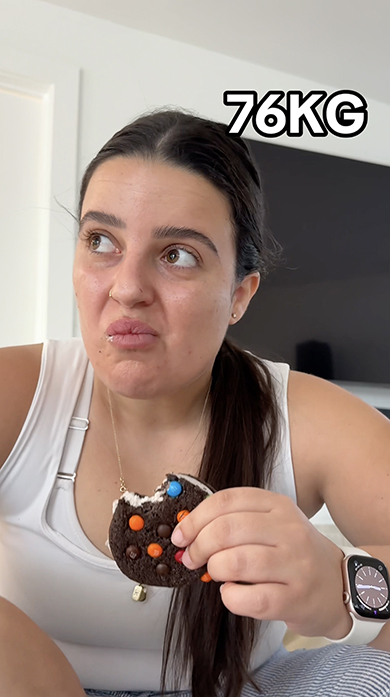 体型に悩む74キロの女性