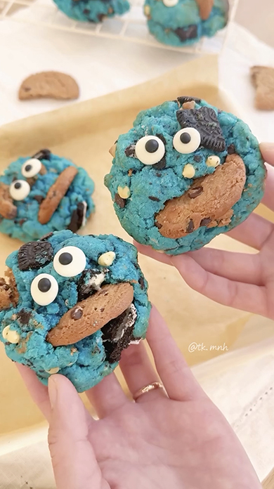 クッキーモンスター風クッキー