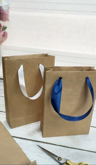 手作り紙バッグの完成