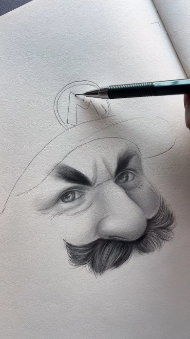 マリオをリアルに描く