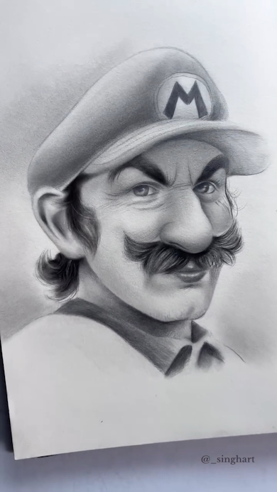 マリオをリアルに描く