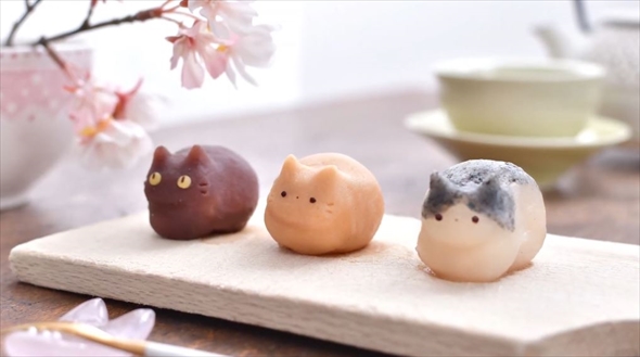 かわいい猫ぼた餅の作り方