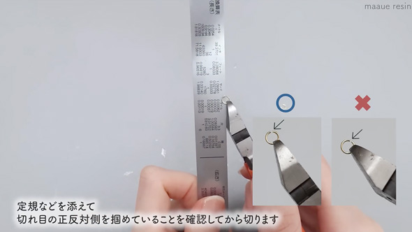 丸カンを使ったお花のアクセサリー