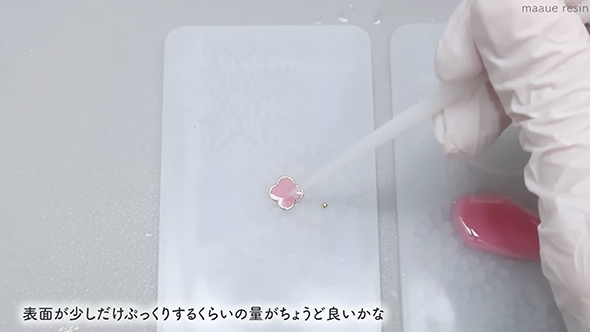 丸カンを使ったお花のアクセサリー