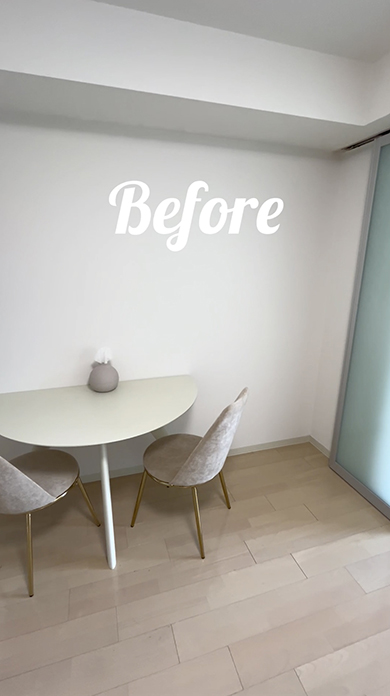 同棲部屋の壁をDIY