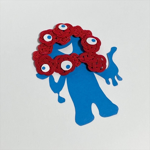 水引で作ったミャクミャク様