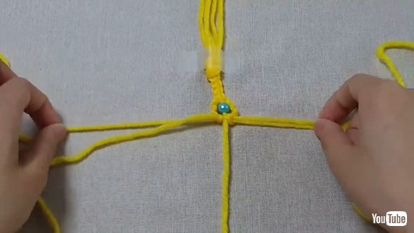 ビーズ 毛糸 編み物 ミサンガ ブレスレット