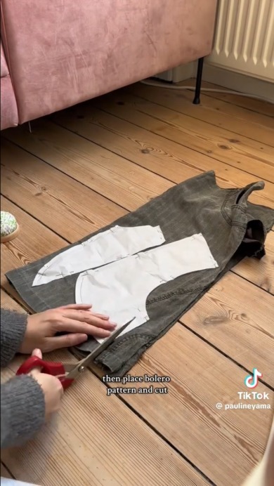 スカートをリメイク