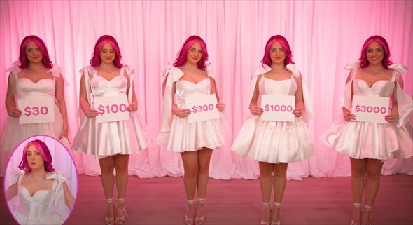 同じドレスを30ドル、300ドル、3000ドルで買ってみた結果