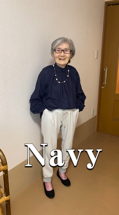 春色コーデ 95歳 おばあちゃん 着こなし ファッション グループホーム