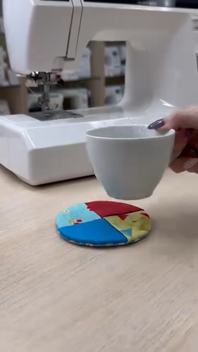 ハギレでコースター作り