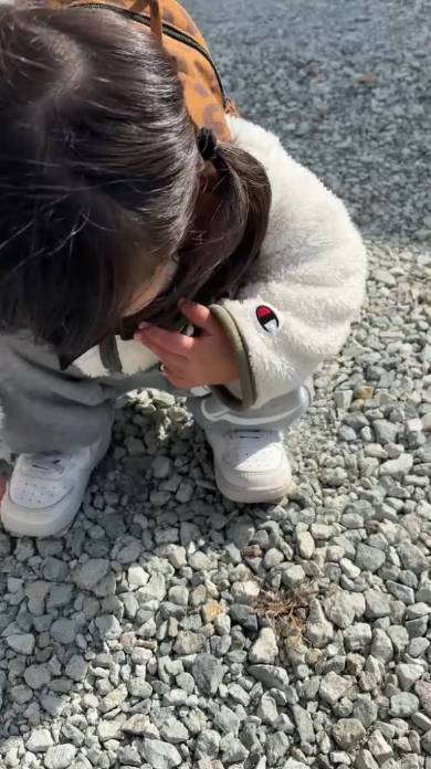 パパのお迎えが信じられない女の子