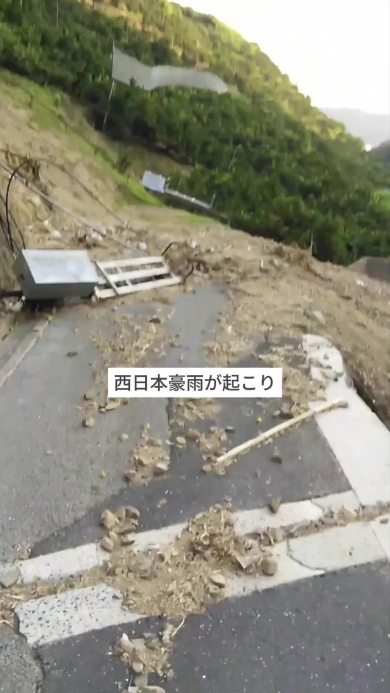豪雨に見舞われた農園