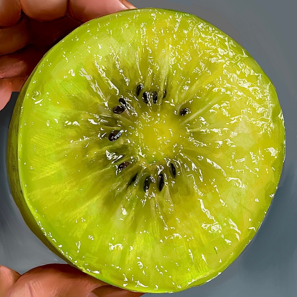 キウイフルーツ 超写実絵画