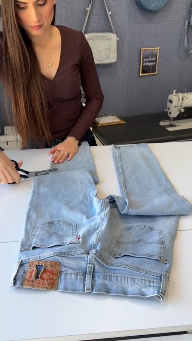 ジーンズから作るバッグ