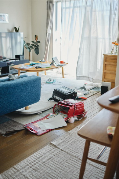 開いたランドセル