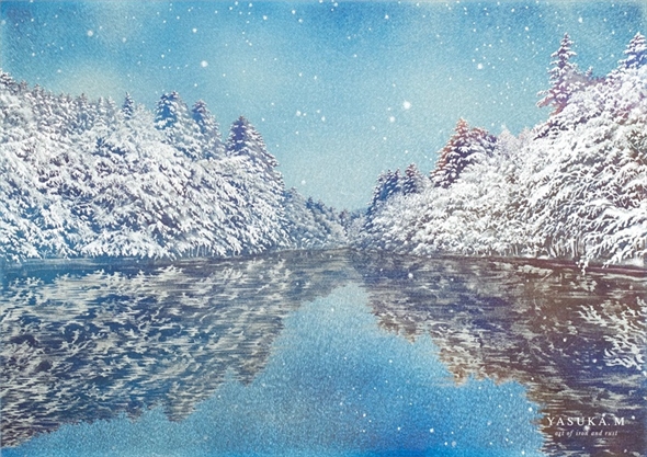 鉄板を酸化させて描いたバラの絵